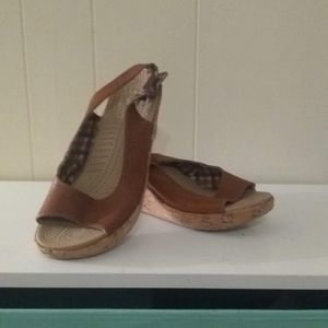 Croc cork wedges..EUC...